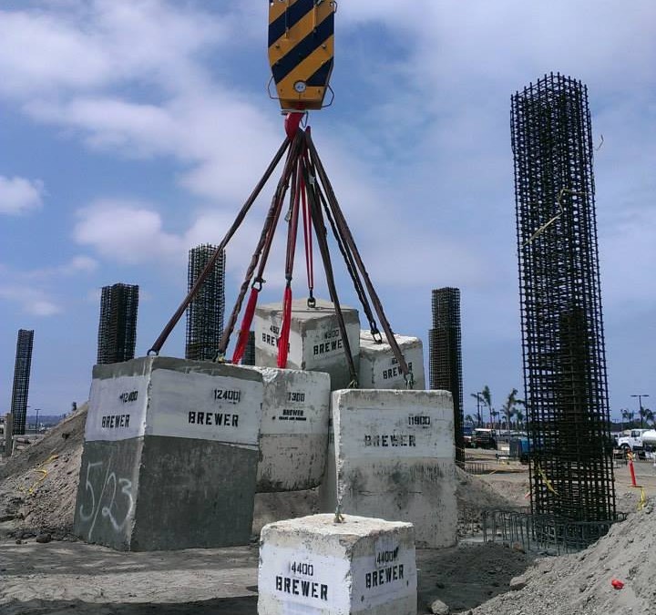 Brewer Crane construction site Austin-Sundt Car Center San Diego Airport