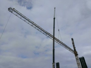 Brewer Crane construction site Austin-Sundt Car Center San Diego Airport