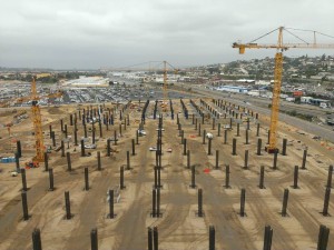 Brewer Crane construction site Austin-Sundt Car Center San Diego Airport