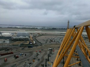 Brewer Crane construction site Austin-Sundt Car Center San Diego Airport