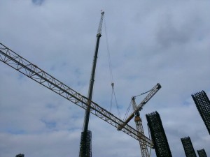 Brewer Crane construction site Austin-Sundt Car Center San Diego Airport