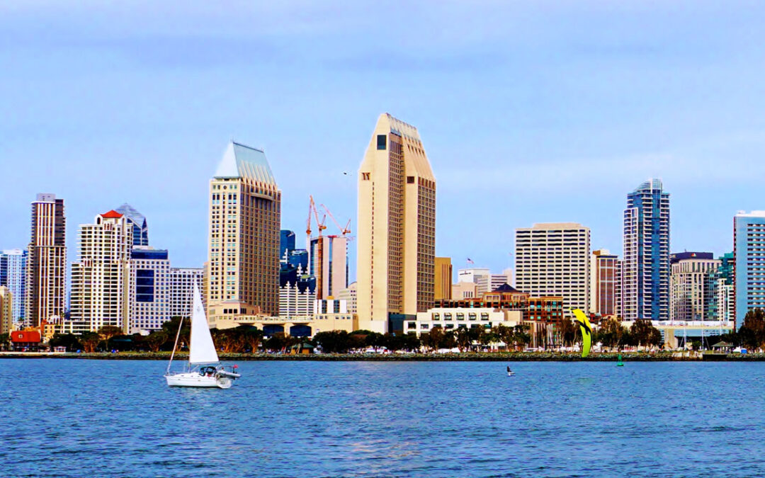 San Diego City Skyline Brewer Crane